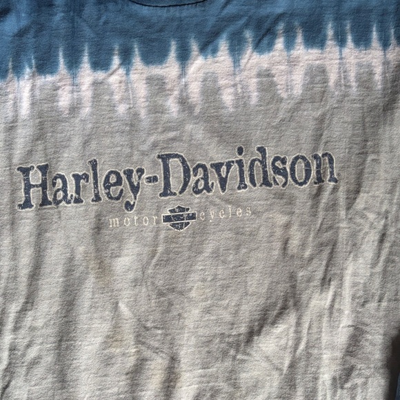 Harley-Davidson Blue & White Ombre Long Sleeve Tee - Picture 3 of 8